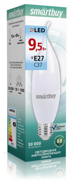 Лампа SMARTBUY (SBL-C37Can-9_5-40K-E27) 9.5W/4000/E27