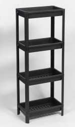 Этажерка VIOLET Этажерка VIKEA широкая 4-х ярусная (черный) 781407