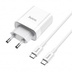 Зарядное устройсто HOCO (6931474740526) C80A RAPIDO PD+QC3.0 + кабель 8PIN-TYPE-C белый