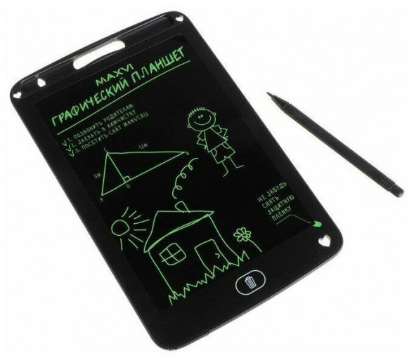 Графический планшет MAXVI MGT-01 black LCD планшет для заметок и рисования