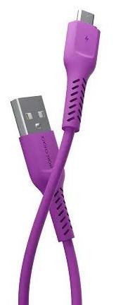 Кабель MORE CHOICE (4627151193113) K16m USB (m)-microUSB (m) 1.0м - фиолетовый
