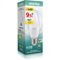 Лампа светодиодная SMARTBUY (SBL-C37-9_5-30K-E27) 9.5W/3000/E27