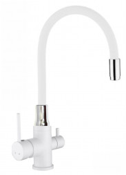Смеситель GOTA ROCIO G351-531-GOTA Special Смеситель д/кухни шар. с доп.выходом д/питьев. воды с силикон.излив. d35 Белый