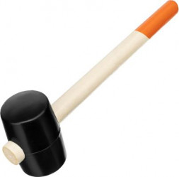 Киянка SPARTA Киянка резиновая, 450 г, черная резина, деревянная рукоятка 111505