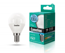 Лампа CAMELION (13695) LED12-G45/845/E14/12Вт/4500К