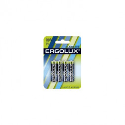 Элементы питания ERGOLUX (11744) LR03 ALKALINE BL-4 (LR03 BL-4, батарейка,1.5В)
