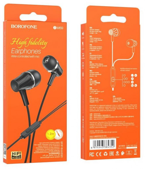 Наушники BOROFONE (6974443384352) BM69 (Black)