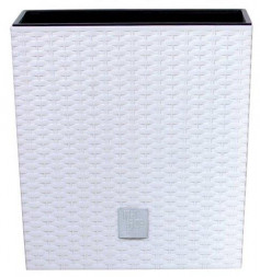 Кашпо PROSPERPLAST Кашпо RATO LOW DRTS400L-S449 белый 2пр 37 и 64л