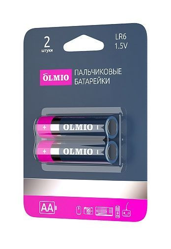Элементы питания OLMIO AA/LR06 02 (042881)