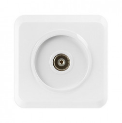 Розетка SMARTBUY (SBE-03w-S1-TV) Юпитер, 1-местная, белый