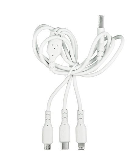 Кабель СТАРТ (17507) CLASSIC CABLE 03 - Micro-USB, Type-C, Lightning , 1 m, белый