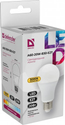Лампочка DEFENDER (95031) A60-20W-830-E27 груша, теплый белый, 1 шт