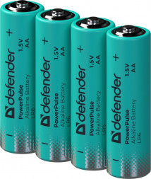 Батарейки DEFENDER (56033) LR6-4BL АА, блистер, 4 шт., PowerPulse