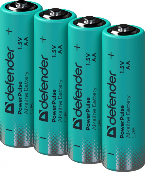 Батарейки DEFENDER (56033) LR6-4BL АА, блистер, 4 шт., PowerPulse