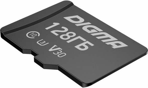 Карта памяти DIGMA Флеш карта microSDXC 128GB CARD30 V30 + adapter