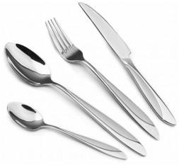 Набор столовый LARA LR10-17/24 Набор столовых приборов LARA CAPELLA, 24 предмета, зерк. полировка, остр. вилка, сатин.