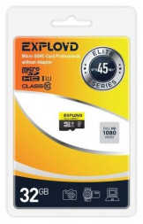 Карта памяти EXPLOYD 32GB microSDHC Class 10 UHS-1 Elite [EX032GCSDHC10UHS-1-ElU1 w]