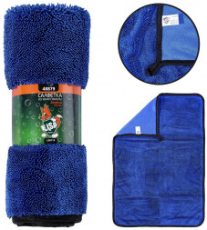 Салфетка для автомобиля LI-SA LS0113 из суперплотной микрофибры для чистки, сушки и полировки кузова 40х60см, высокий ворс, плотность 750г/м2 48879