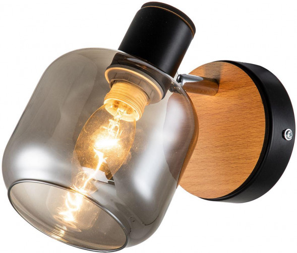 ESCADA 10177/1A E14*40W Black/Chrome/Wood