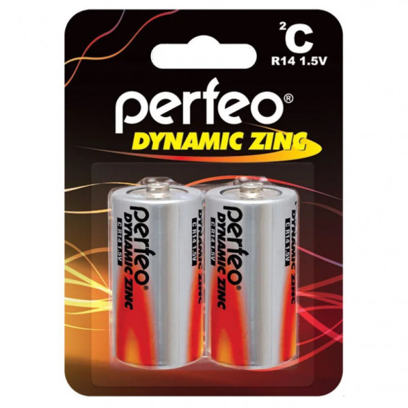 Элементы питания PERFEO R14-2BL DYNAMIC ZINC (PF_A4021)