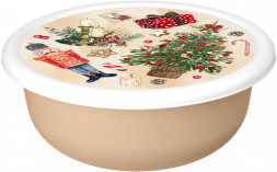 Емкость для сыпучих продуктов HOMVER Миска &quot;Modena&quot; 2,1л с крышкой с декором &quot;Игрушки&quot; (бежевый) 223138327/10