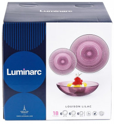 Столовый набор LUMINARC ЛУИЗ ЛИЛАК 18пр O0316