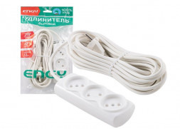 Удлинитель ENGY Премиум 10м/3роз. (ПВС 2х0,75) (186705)
