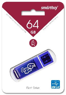 USB флеш SMARTBUY (SB64GBGS-DB) 64GB GLOSSY SERIES DARK BLUE USB 3.0