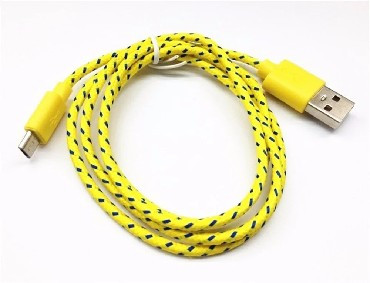 USB кабель SMARTBUY (iK-12n yellow) USB - MICRO USB нейлон 1.м желтый