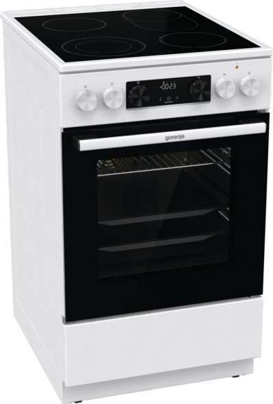 Плита электрическая GORENJE Плита Электрическая GECS5C70WA белый/черный стеклокерамика (без крышки)