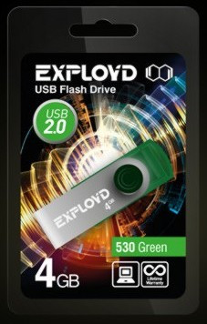 USB флэш-накопитель EXPLOYD 4GB 530 зеленый