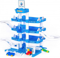 Игрушка ПОЛЕСЬЕ Паркинг ARAL-2 4-уровневый с автомобилями (в коробке) 46093