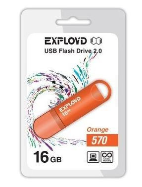 USB флэш-накопитель EXPLOYD 16GB-570 оранжевый