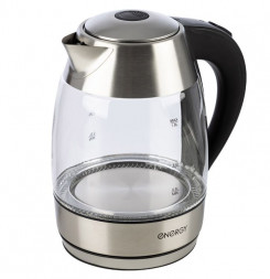 Чайник элекрический ENERGY E-255 (1.8л) стекло, пластик цвет черный