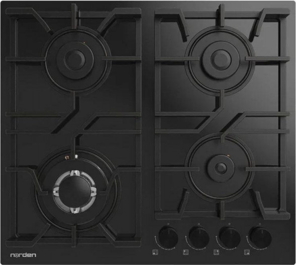 Нез.вар.панель газовая NORDEN AZTECH 6L3GT BLG FFD чёрный