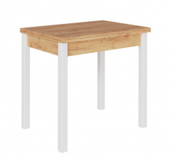 Стол обеденный МЕБЕЛЬ-КОМПЛЕКС СО-07 Белый/Дуб крафт золотой