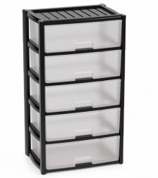 Комод АЛЬТЕРНАТИВА М8764 Колорит 5-ти секцион. широкий (чёрный)