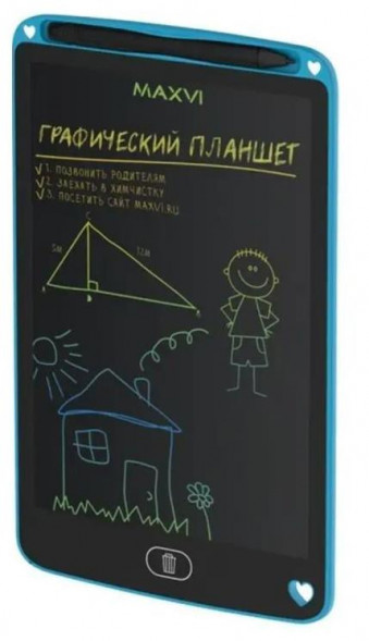Графический планшет MAXVI MGT-01 blue LCD планшет для заметок и рисования