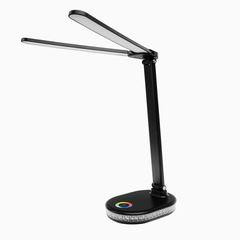 Лампа настольная ULTRAFLASH (15726) UF-807 C02 черный (Led св-к настольный, 10Вт, ССТ, диммируемый, RGB подсветка)