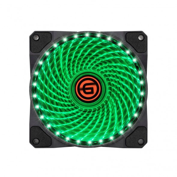 Вентилятор GINZZU LED 12LG33 (зеленый) (17616)
