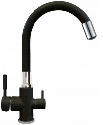 Смеситель GOTA ROCIO G351-532-GOTA Special Смеситель д/кухни шар. с доп.выходом д/питьев. воды с силикон.излив. d35 Черный