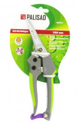Секатор PALISAD Секатор цветочный, 180 мм, металлические обрезиненные рукоятки 60491