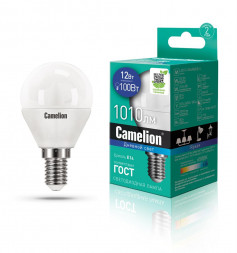 Лампа CAMELION (13697) LED12-G45/865/E14/12Вт