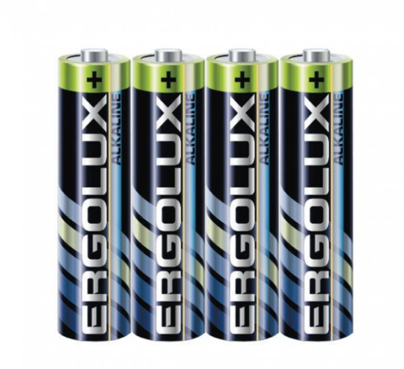 Элементы питания ERGOLUX (14281) LR03 ALKALINE SR4 (LR03 SR4, батарейка,1.5В)