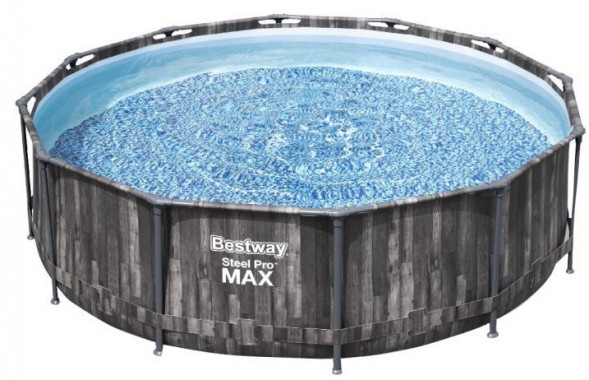 Бассейн каркасный BESTWAY Бассейн каркасный Steel Pro, 427 х 107 см, фильтр-насос, лестница, тент, 5614Z