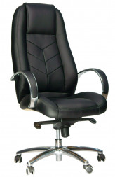 Кресло компьютерное EVERPROF Drift Lux M кожа черный.