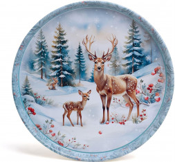 Поднос AGNESS ПОДНОС СЕРВИРОВОЧНЫЙ &quot;ЗИМНЯЯ СКАЗКА&quot; 33*2,1 СМ 898-242