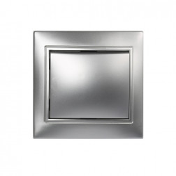 выключатель SMARTBUY (SBE-01s-10-SW1-0-c) Венера, 1-клавишный,серебрро