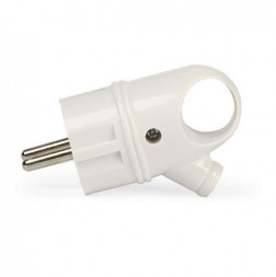 вилка SMARTBUY (SBE-16-P03-w) Вилка с кольцом с заземлением белая 16А 250В