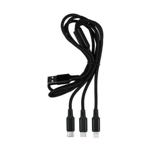 Кабель СТАРТ (17506) CLASSIC CABLE 03 - Micro-USB, Type-C, Lightning , 1 m, черный
